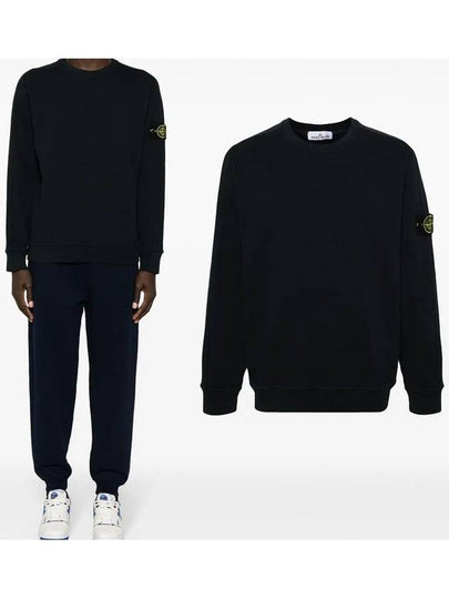 Cotton Crew Neck Sweatshirt Navy - STONE ISLAND - BALAAN 2