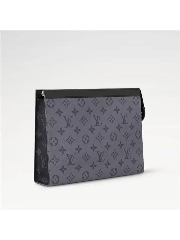 Monogram Eclipse Reverse Pochette Voyage MM Pouch Bag Grey - LOUIS VUITTON - BALAAN 3