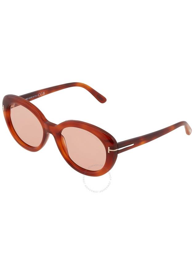 Lily Photochromatic Pink Oval Women's Sunglasses FT1009 53Y 55 - TOM FORD - BALAAN 4