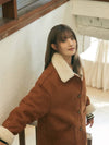 REVERSIBLE MUSTANG COLLOR COAT CAMEL BROWN - ANOETIC - BALAAN 3