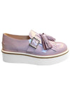 Women's Fringe Tassel Leather Loafers Pink - TOD'S - BALAAN.