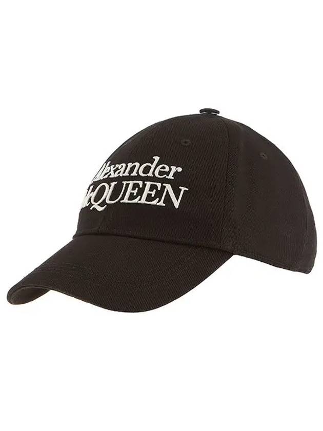 Signature Embroidered Logo Ball Cap Black - ALEXANDER MCQUEEN - BALAAN 3