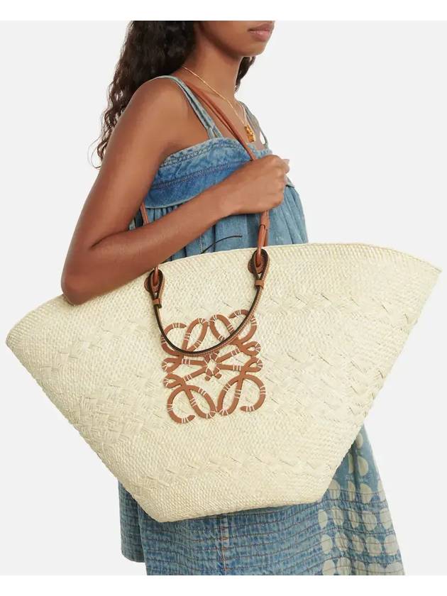 Anagram large raffia tote bag - LOEWE - BALAAN 2