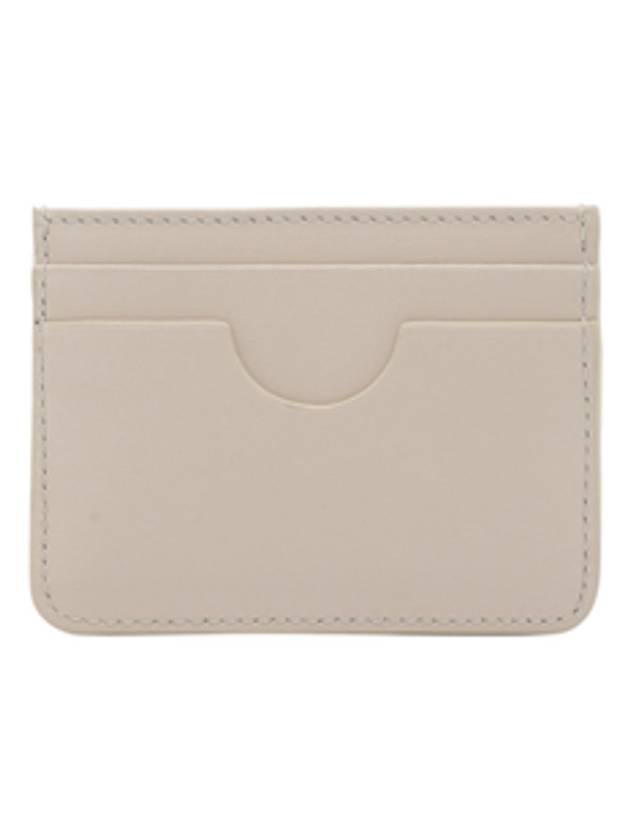 Heart Logo Leather Card Wallet Cream - AMI - BALAAN 3