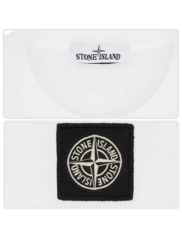 Logo Patch Short Sleeve T-Shirt White - STONE ISLAND - BALAAN 8