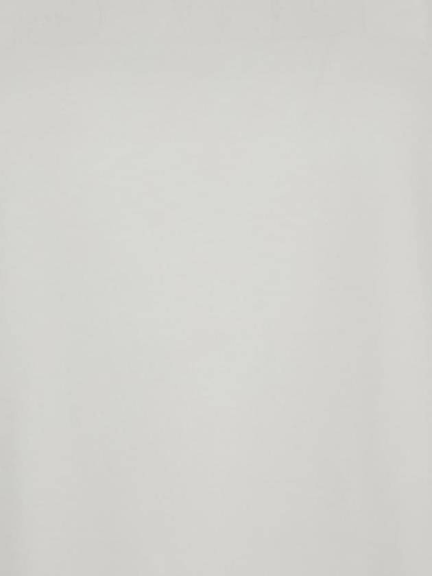 White Crewneck T-Shirt With Tonal Logo Print On The Front In Cotton Woman - JIL SANDER - BALAAN 3