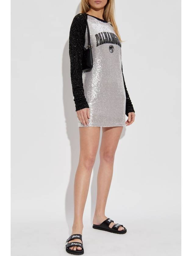 Palm Angels Sequin Dress, Women's, Silver - PALM ANGELS - BALAAN 2