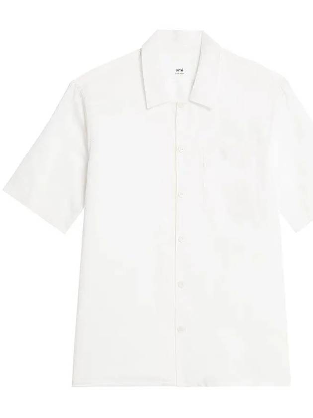 Cotton Short Sleeve Shirt White - AMI - BALAAN 2