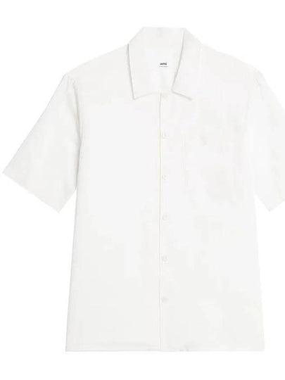 Cotton Short Sleeve Shirt White - AMI - BALAAN 2