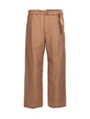 Belted Easy Straight Pants Camel - LEMAIRE - BALAAN 1