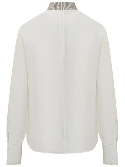 Brunello Cucinelli White Silk Top - BRUNELLO CUCINELLI - BALAAN 2