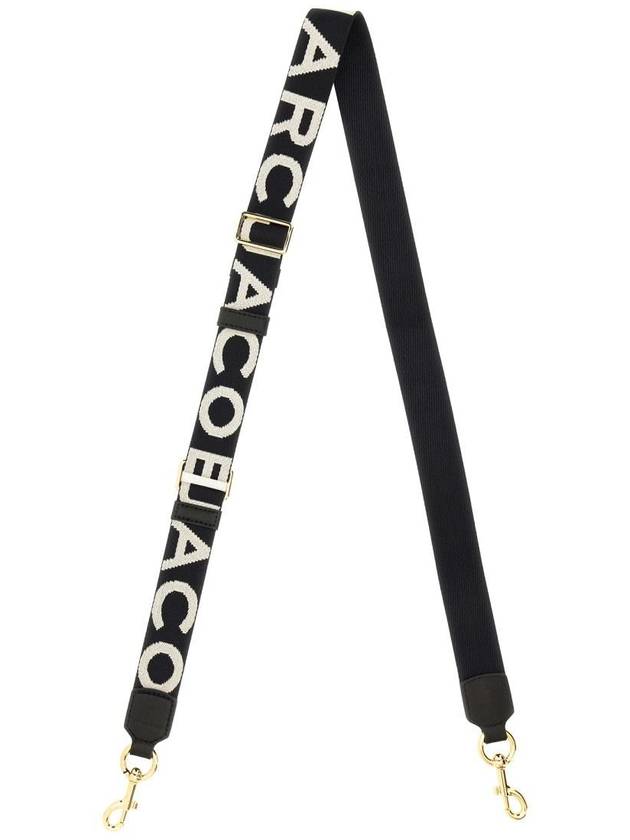 Small leather thin logo webbing strap black - MARC JACOBS - BALAAN 3