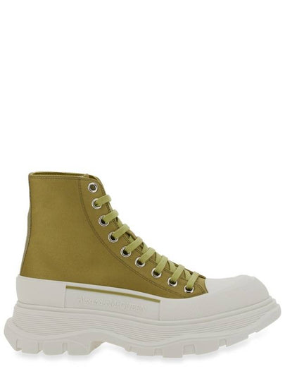 Women's Tread Slick High Top Sneakers Green - ALEXANDER MCQUEEN - BALAAN 2