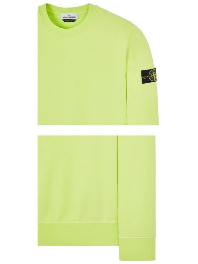 Wappen Patch Crew Neck Sweatshirt Neon Yellow - STONE ISLAND - BALAAN 6