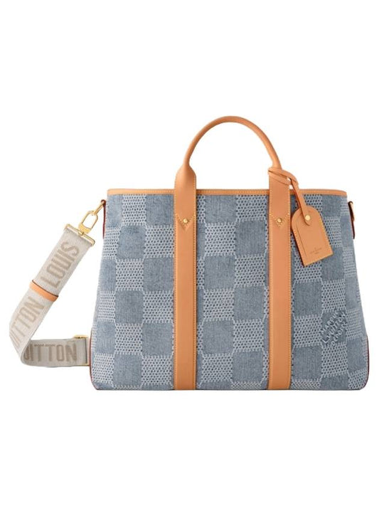 Weekend Damier Tote Bag Denim Blue - LOUIS VUITTON - BALAAN 1