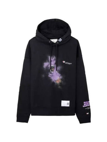 A10HD722 Black Graphic Print Hoodie - MIHARA YASUHIRO - BALAAN 1