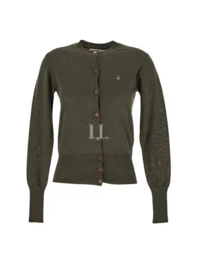 Bea Embroidered Logo Cardigan Green - VIVIENNE WESTWOOD - BALAAN 2