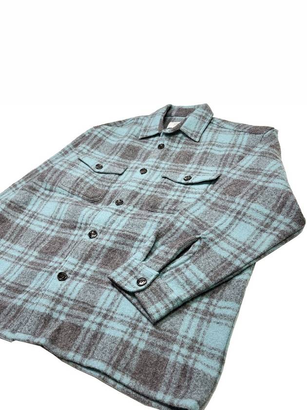 Men s Check Wool Long Sleeve Shirt - AMI - BALAAN 5