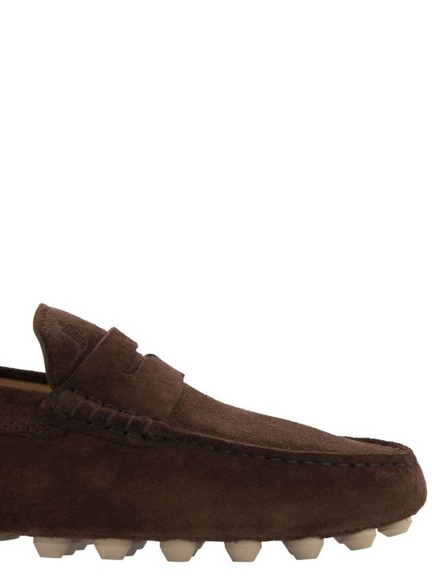 Gommino Bubble Suede Driving Shoes Brown - TOD'S - BALAAN 7