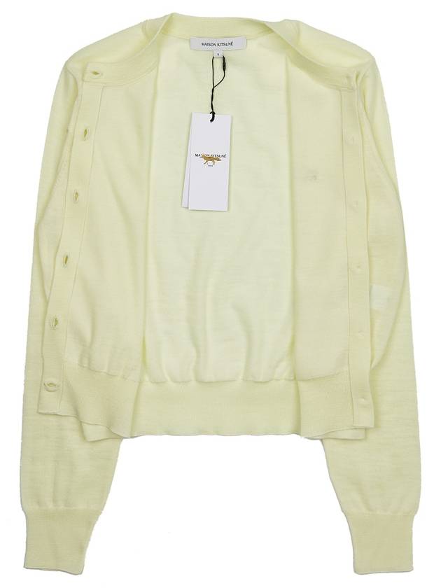 Baby Fox Patch Regular Cardigan Lemonade - MAISON KITSUNE - BALAAN 11