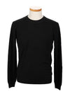 5PU217 3BE 99 Black Logo Knit - KENZO - BALAAN 2