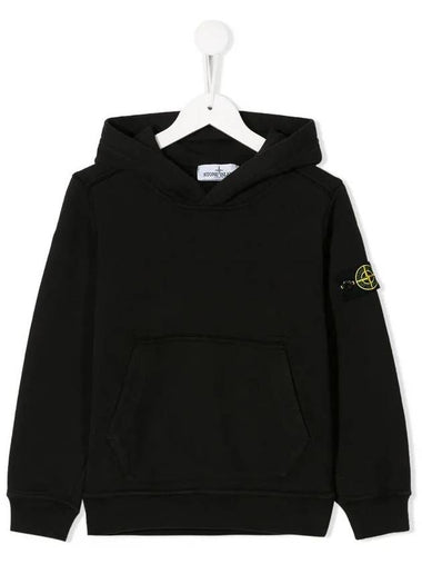 Kids Waffen Back Logo Hoodie Black 711661140 V0029 - STONE ISLAND - BALAAN 1