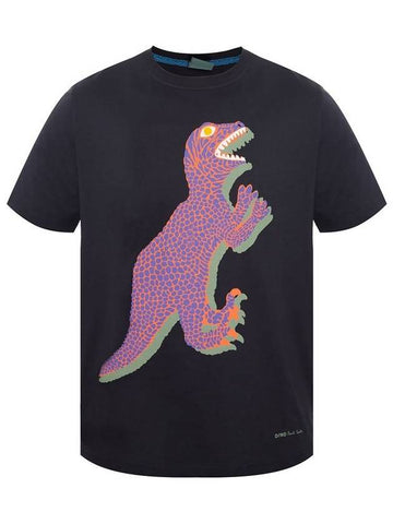 Dino Printing Short Sleeve T-Shirt Black - PAUL SMITH - BALAAN 1