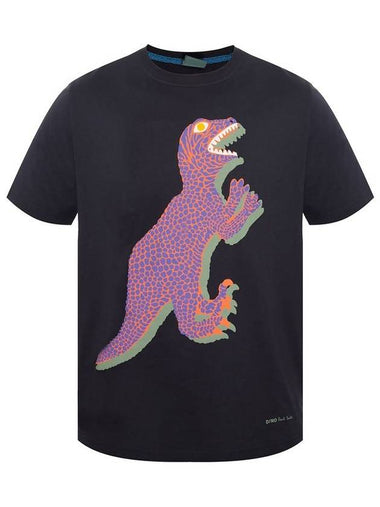 Dino Printing Short Sleeve T-Shirt Black - PAUL SMITH - BALAAN 1