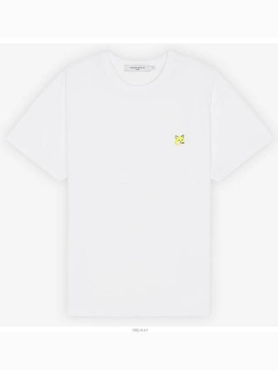 Monochrome Fox Head Patch Short Sleeve T-Shirt White - MAISON KITSUNE - BALAAN 2