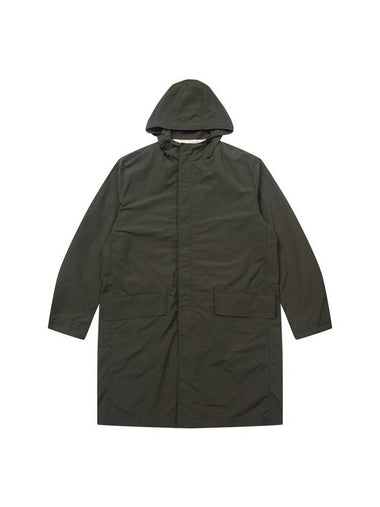 Loose Fit Hooded Single Coat Khaki - SOLEW - BALAAN 1