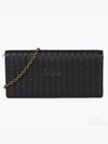 Leather Intrecciato Chain Shoulder Bag Black - BOTTEGA VENETA - BALAAN 2