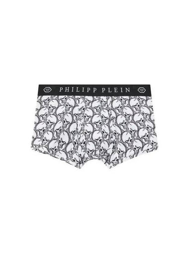 Men's Skull Pattern Banding Drawn White 271416 - PHILIPP PLEIN - BALAAN 1