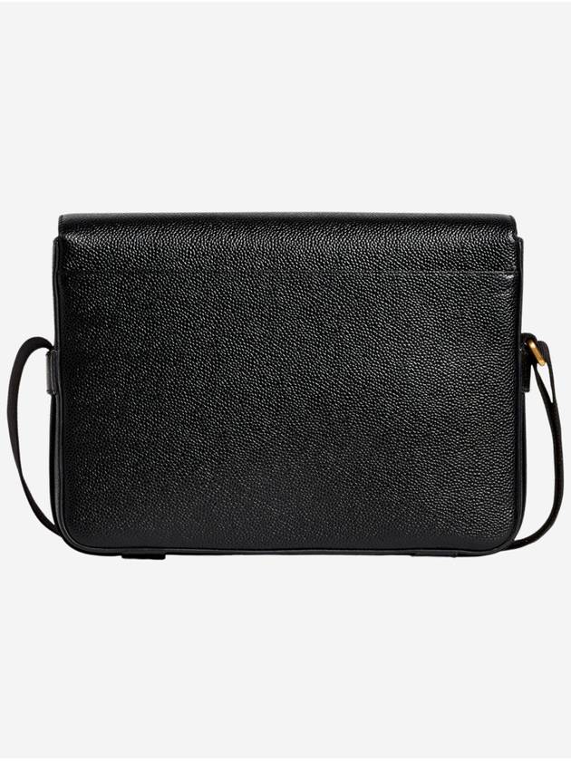 Tonal Strap Leather Reporter Cross Bag Black - THOM BROWNE - BALAAN 4