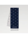 Men s scarf shawl LV blazon navy blue - LOUIS VUITTON - BALAAN 4