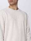 Men's Logo Print Cotton Sweatshirt Oatmeal Melange - BURBERRY - BALAAN 6