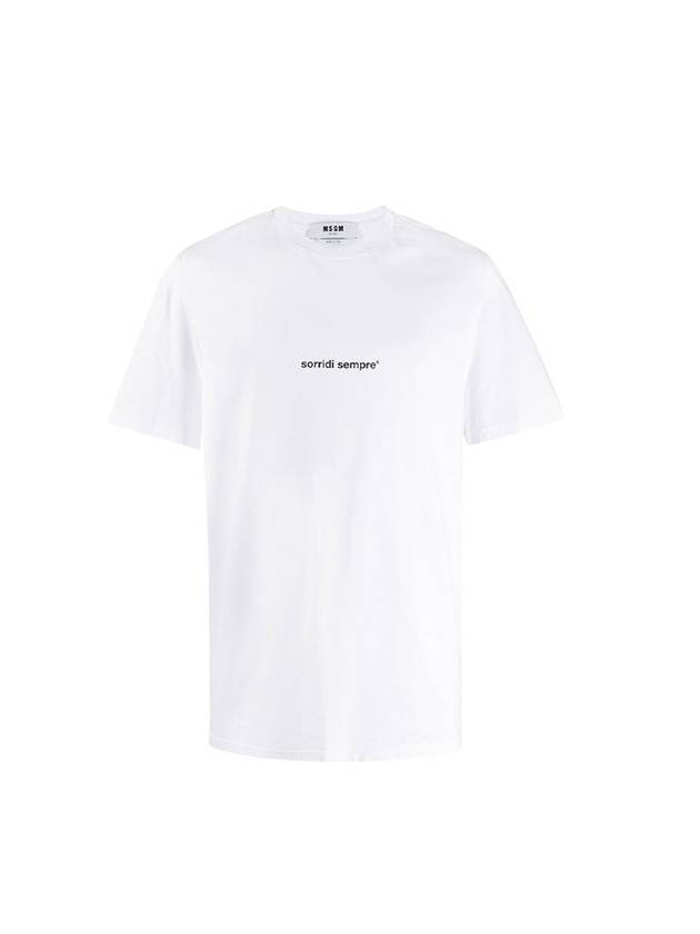 logo print short sleeve t-shirt white - MSGM - BALAAN 1