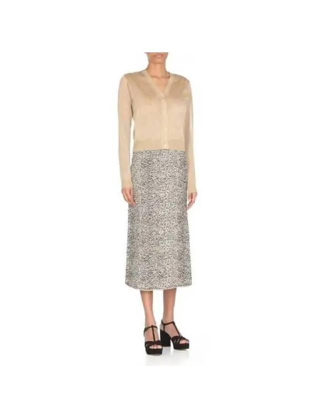 Lurex Details Cardigan Beige - FABIANA FILIPPI - BALAAN 4