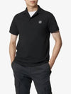 Logo Patch Polo Shirt Black - STONE ISLAND - BALAAN 2