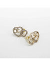 stud earrings metal strass gold crystal - CHANEL - BALAAN 6