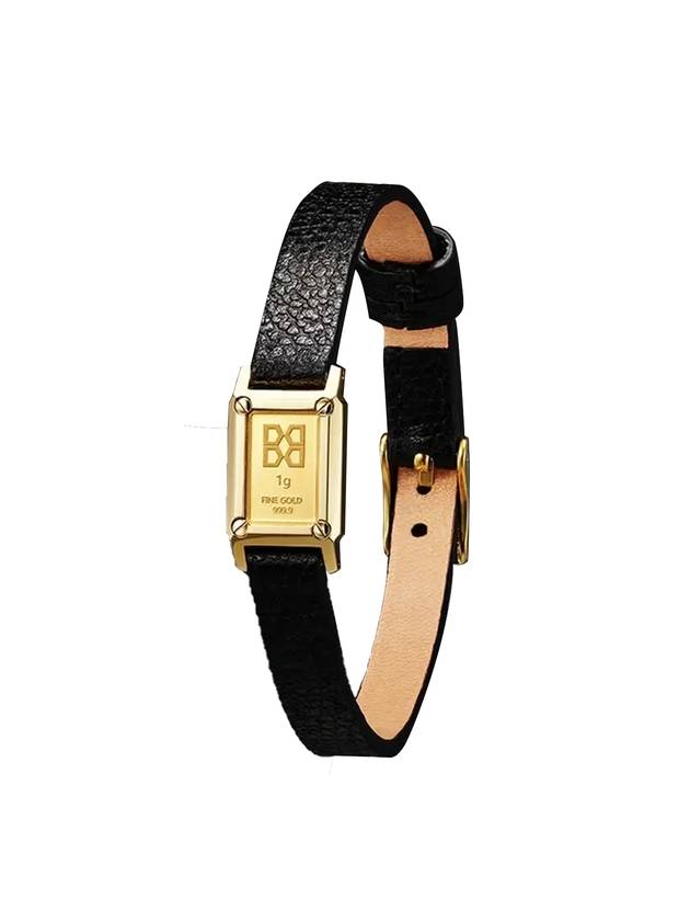 Gram Pure Gold Bar Watch Bracelet Black - BE/GINS - BALAAN 1