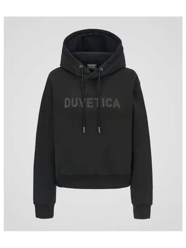 Cavazzo W Hoodie Black Women s Training Top - DUVETICA - BALAAN 1