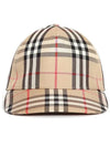 Back Logo Patch Vintage Check Ball Cap Beige - BURBERRY - BALAAN.