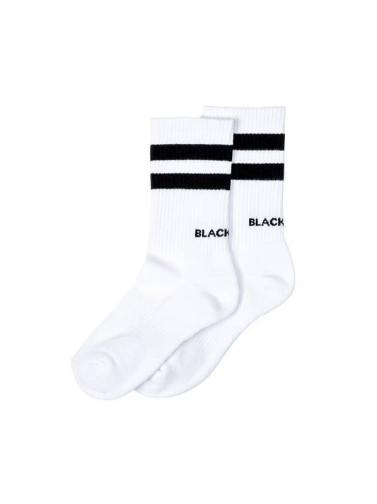 BBD Logo Stretch Cotton Socks White - BLACKBLOND - BALAAN 2