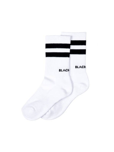 Logo Stretch Cotton Socks White - BLACKBLOND - BALAAN 1