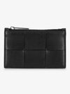 Cassette Zipper Card Holder Black 749456VBWD38803 - BOTTEGA VENETA - BALAAN 2