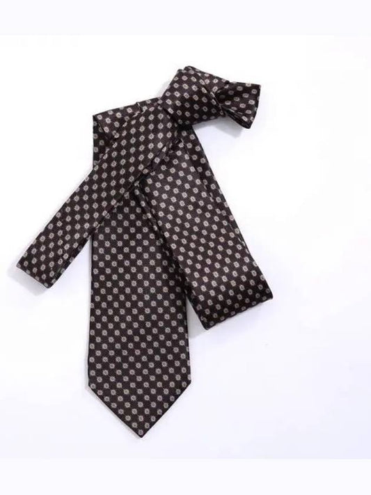 Brown Sun Dot Silk Tie C07NTWB02 271960 - CORNELIANI - BALAAN 1