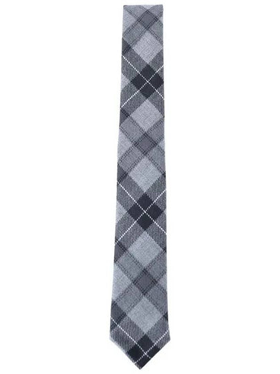 Tartan Check Wool Twill Tie Grey - THOM BROWNE - BALAAN 2