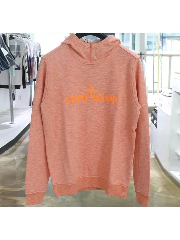 Embroidered Logo Hoodie Orange - STONE ISLAND - BALAAN 3