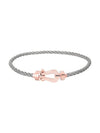 Force Ten 18K pink gold medium model bracelet steel cable - FRED - BALAAN 1