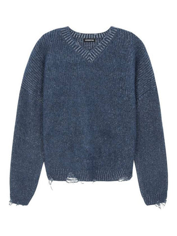 DESTROYED MOHAIR KNIT BLUE - INTERSECTION - BALAAN 1